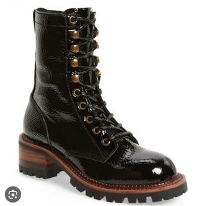 NWOT Jeffrey Campbell sycamore patent leather combat boot